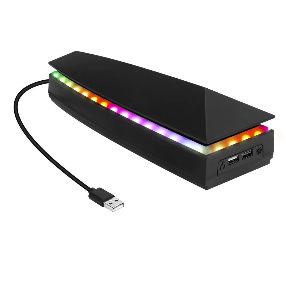 НОВЫЙ для PS5 RGB-вентилятор охлаждения с защитой от пыли RGB-радиатор для игрового хоста, внешний вентилятор охлаждения хоста для игровых аксессуаров Playstation 5