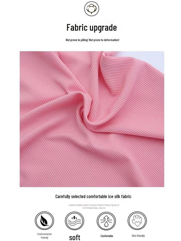 2024 Летние брюки прямого кроя из ледяного шелка для девочек - Тонкие, свободные, дизайн для длинных ног для подростков