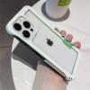 Безрамочный прозрачный чехол конфетного цвета для iPhone 17 16 15 14 13 12 11 Pro Max XS XR Plus Ударопрочная броня Акриловая жесткая крышка из поликарбоната