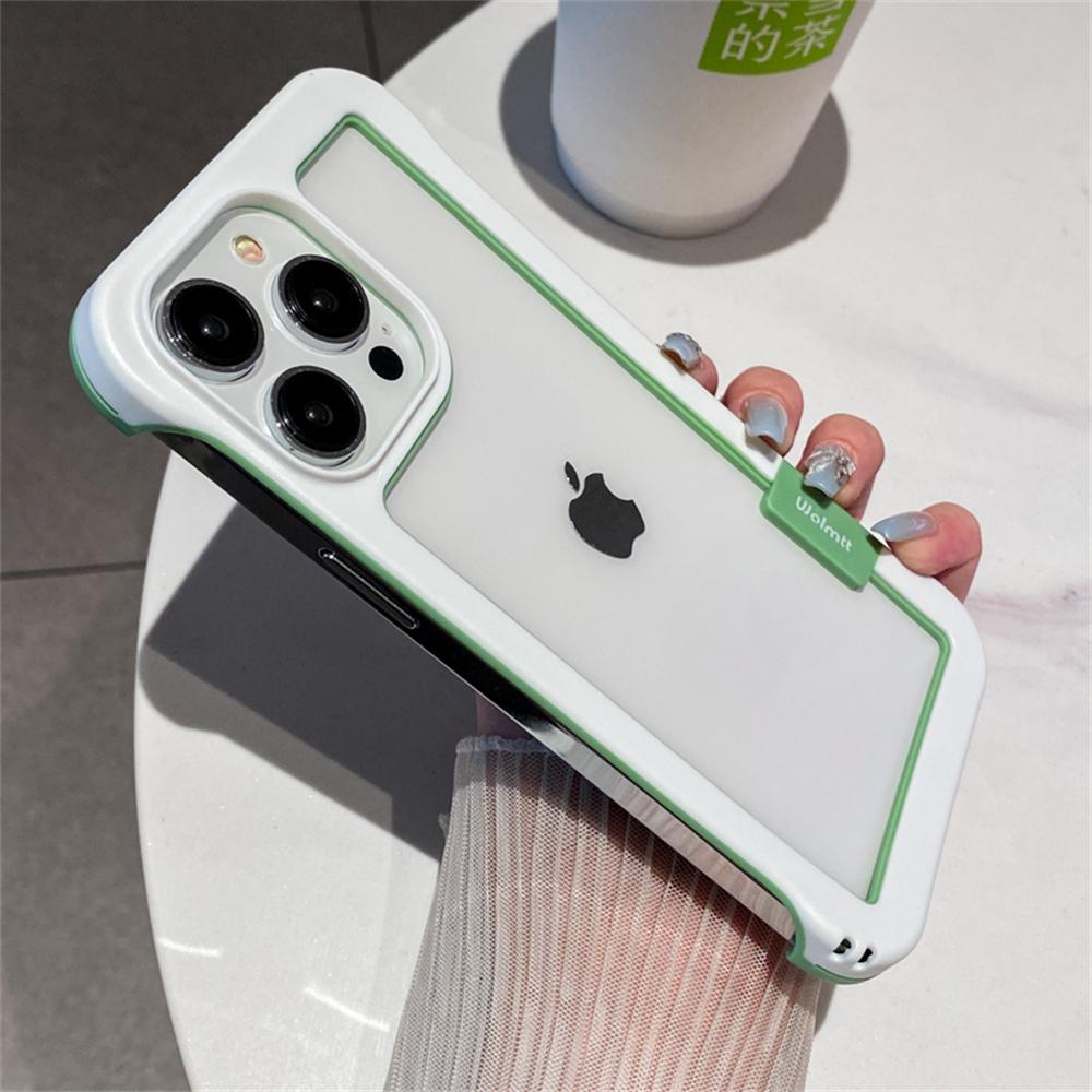 Безрамочный прозрачный чехол конфетного цвета для iPhone 17 16 15 14 13 12 11 Pro Max XS XR Plus Ударопрочная броня Акриловая жесткая крышка из поликарбоната