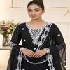 Majestic Embroidered Georgette Palazzo Suit Set