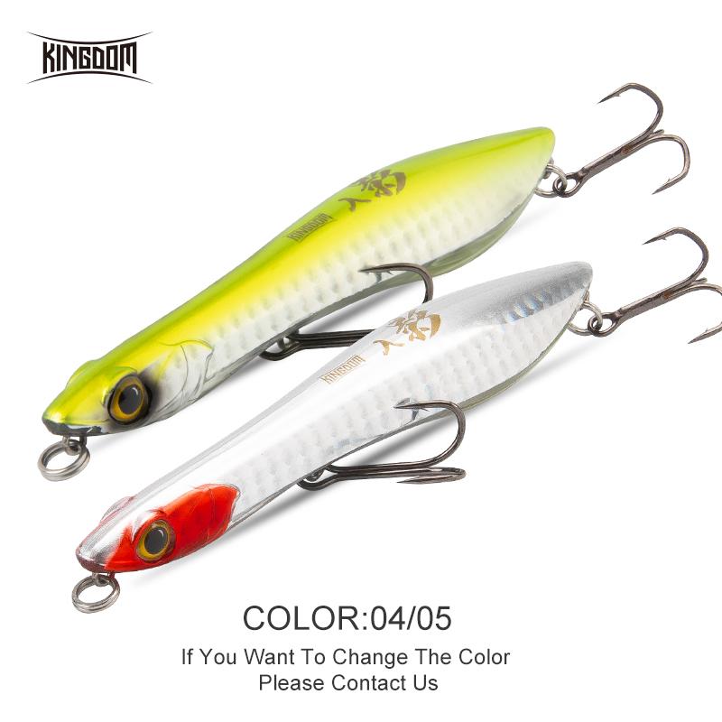 Kingdom Плавающая рыболовная приманка-карандаш 95 мм 110 мм тонущая жесткая приманка для дальнего заброса, приманка для ловли рыбы, поплавки для приманки для ловли щуки