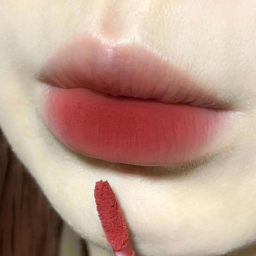 6 Brown Pink Lip Glaze Matte Liquid Lipstick Peach Pink Waterproof Velvet Nude Red Lip Mud Cheek Rouge Tint Cosmetics