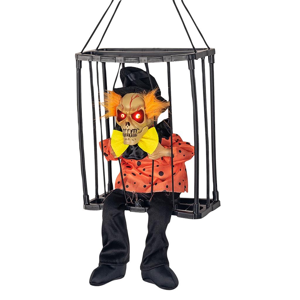 Halloween Horror Decoration: Electric Glow And Sound For Hanging Ghosts In Prison, Scary Prisoner Cages, Skeleton Hanging Ghosts