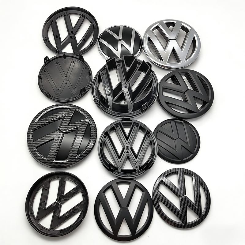 For Volkswagen Car Logo Front Bonnet Hood Rear Tail Trunk Emblem For Volkswagen VW Polo Passat Golf 6 7 7.5 MK6 MK7 MK 7.5 Replace Accessories zs0