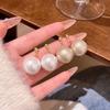 Elegant Korean Style Large Pearl Earrings for Women - High-End, Simple, Popular, and Luxurious Celebrity-Inspired Design.
