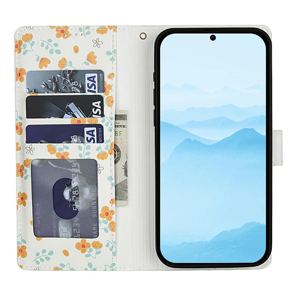 Для Xiaomi Poco M8 Pro 5G/Redmi Note 15 Pro+ 5G (Глобальный) Кошелек-чехол Ромбовидный цветочный дизайн Кожаная обложка-книжка для телефона с ремешком