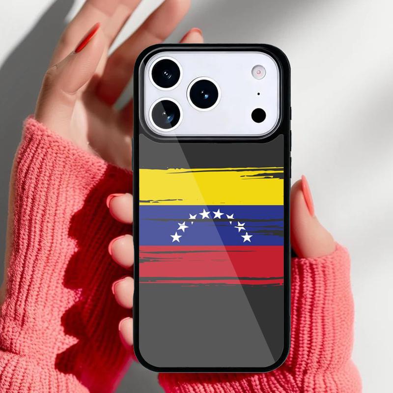 Чехол для телефона с гербом и флагом Венесуэлы для iPhone 17 Air 16e 15 14 13 Pro Max Задняя крышка для 12 11 Pro Coque