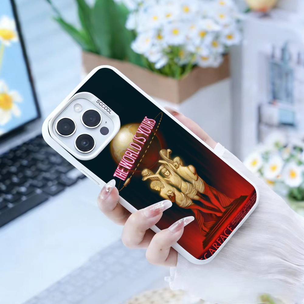 1983 Film S-Scarface Phone Case For iPhone 16,15,14,13,12,17,Pro,MAX white Matte Shockproof Cover