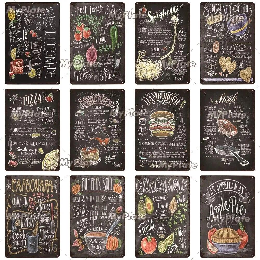 Foods Fruit Vintage Metal Sign Tin Sign Vintage Cafe Decoration Plaque Home Wall Decor Bar Sign Home Decor Poster Drop Shipping