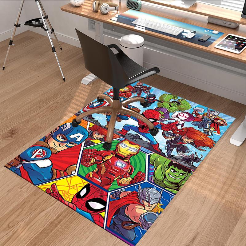 1pc Superhero Adventures Carpet for Playroom Bedroom Living Room Sofa Home Decor,kids Game Area Rug Non-slip Floor Mat Y826173