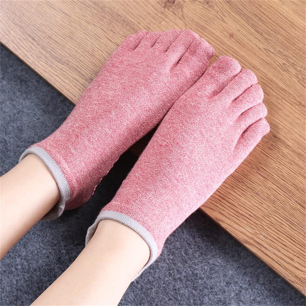 Yoga Socks with Socks for Sports and Sizes Set of 4 Win.Deeper Women's Five-Toe Non-Slip Outdoors, 22-25cm, (Set F)