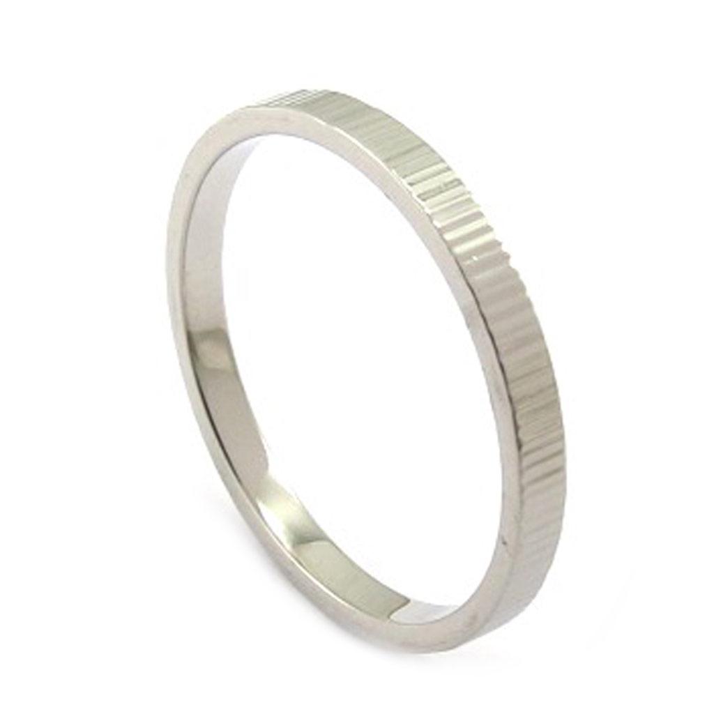 Стальное кольцо "Хореография" серебро - 2 мм