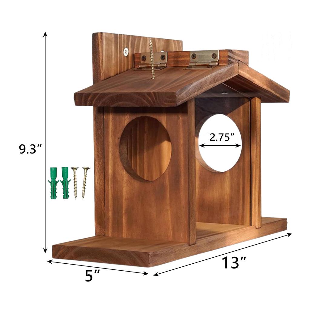 Hole Bird Nest Bird Cage Insulation Solid Wood Breeding Box Wooden House Birds Nest for Garden Patio Decorative Small Birds