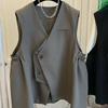 Women's Spring/Autumn Loose Casual Korean Style Suit Vest Design Unique Outerwear Top
