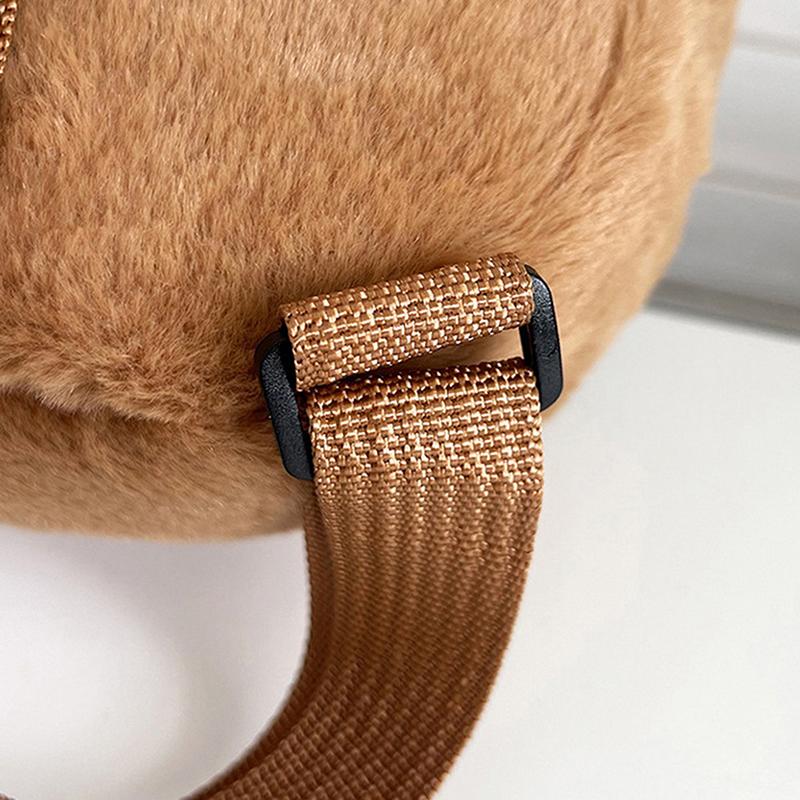 Плюшевый рюкзак в виде капибары, портативный, мультяшные животные, милый рюкзак капибара, плюшевая женская сумка, подарок для девочек, детей