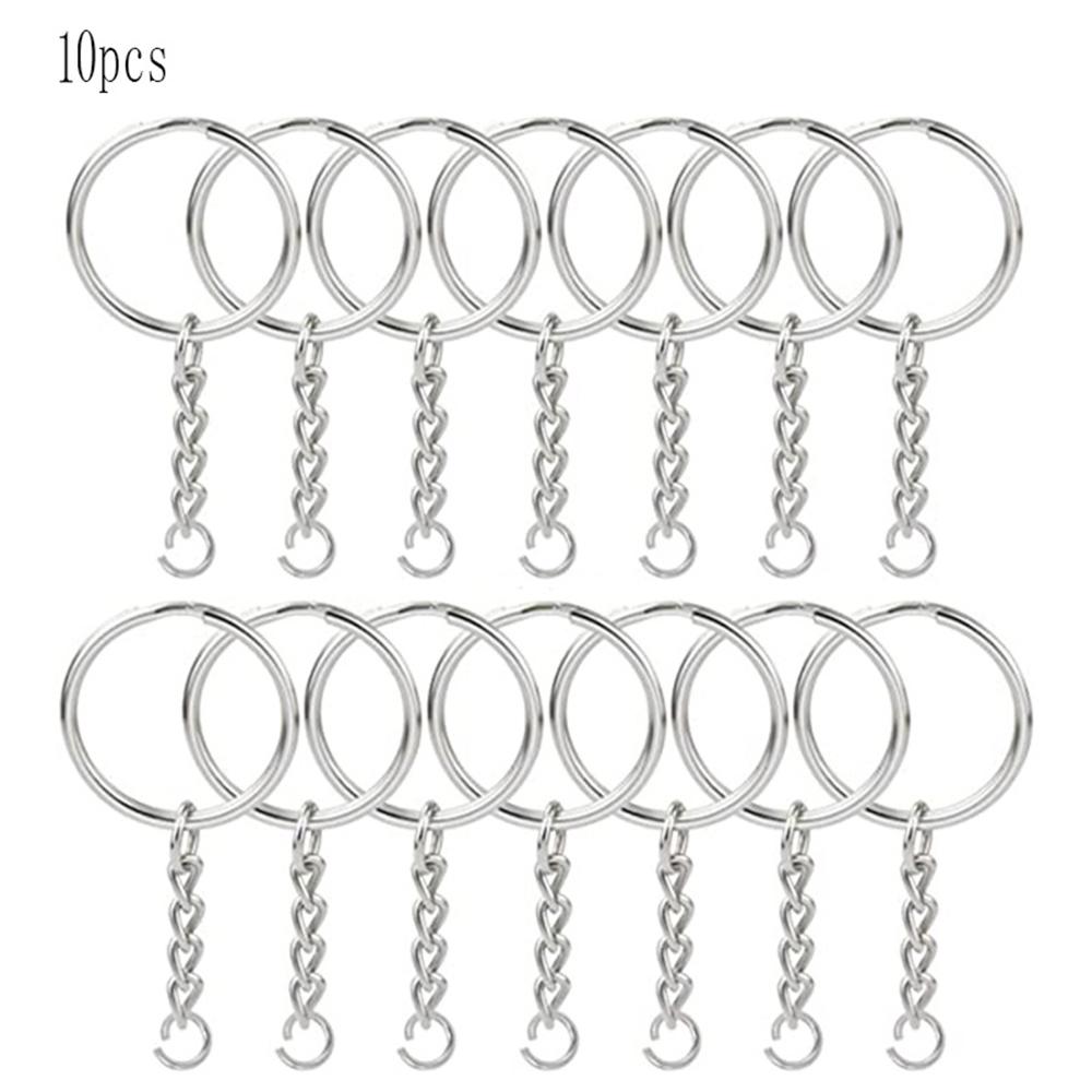 10/20/30/50/100 шт. серебро DIY диаметр 25 мм разрезное кольцо брелоки с открытым кольцом для ключей металлический брелок