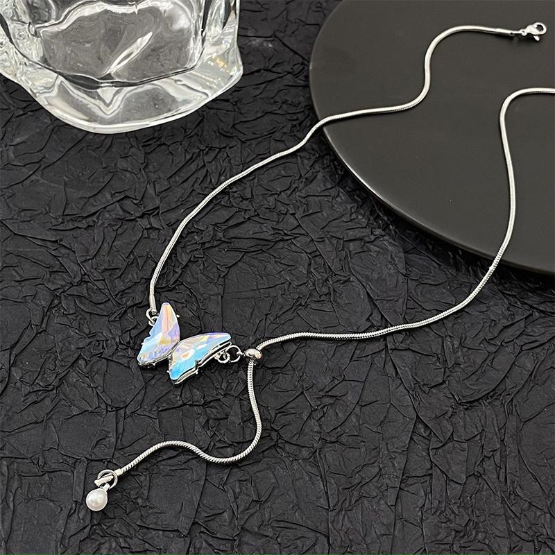 Винтажное ожерелье с кисточками в виде бабочки для женщин и девочек, изысканное роскошное ожерелье, темпераментная цепочка на ключицу, свадебные аксессуары