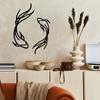 Stylish 1pc Feng Fish Metal Sculpture Minimalist Line Art Masterpiece Gorgeous Metal Wall Decor and Betta Fish Art Abstract