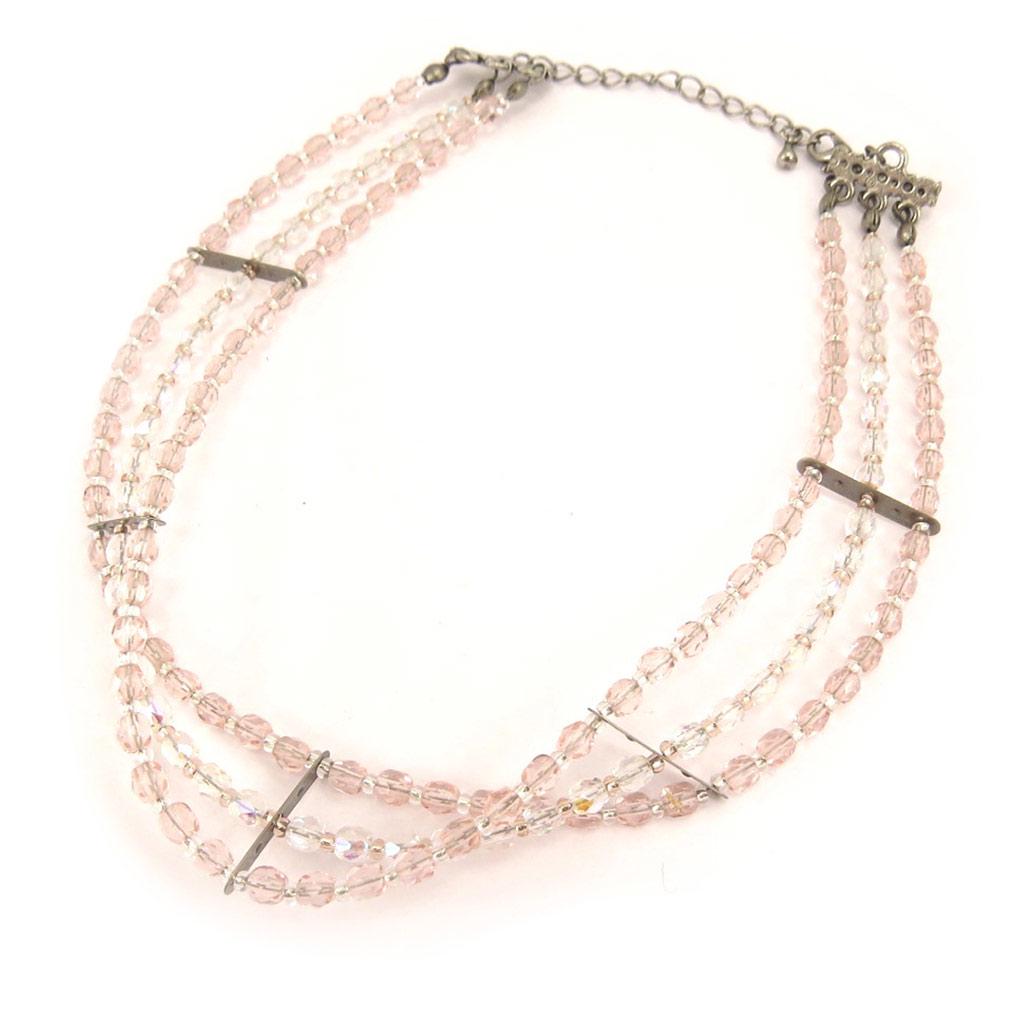 Les Trésors De Lily [D5819] - Designer Choker 'Kianda Glam' Pale Pink