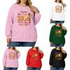 Women's Fashionable Casual Plus-Size Long Sleeve Pullover Printed Sweatshirt
