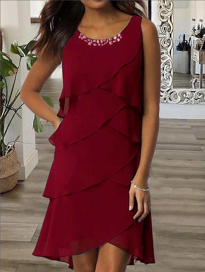 Sleeveless  Boho Dress For Women Casual Loose Fit Summer Sundress Solid Dress