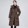 Medium and long hooded winter thickened down cotton-padded women's jacket, new women's high-end versatile cotton-padded jacket