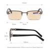 New Retro Rimless Crystal Ultra Light Presbyopic Glasses Hd Anti Blue Light Comfortable Reading Glasses +100-+400