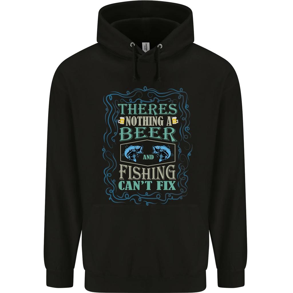 Nothing a Beer & Fishing Cant Fix Funny hoodie-Casual Pullover Sweatshirt