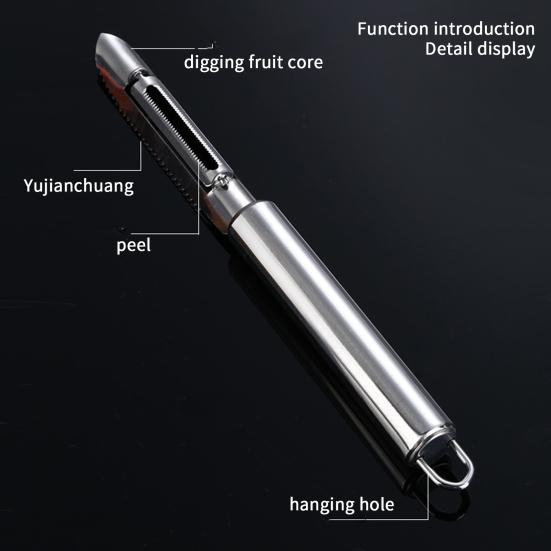 Stainless Steel Rotary Peeler for Kitchen Vegetable Fruit Peeler Ergonomic Design Dual Blades Effortless Peeling Tool for Potato Carrot Fish Scaling