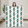 Perry the Platypus Cartoon Duck Plush Blanket Students Flannel Throw Blanket For Couch Chair Warmized Quality Bedspread