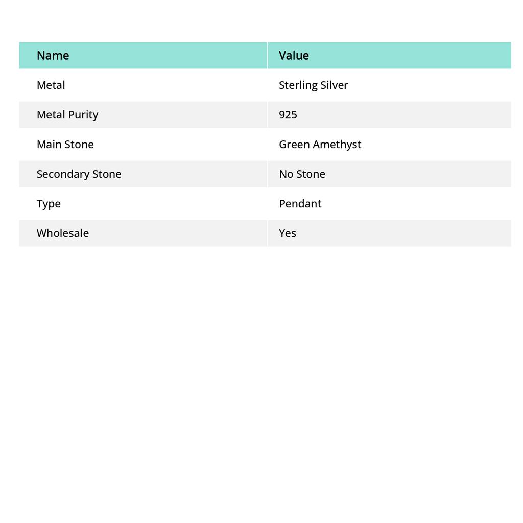 Зеленый аметист этнический кулон из стерлингового серебра 925 пробы 1,54" k5g72