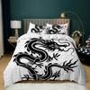 Bedding Queen 3D Mythical Dragon Comfortable Duvet Quilt Cover Pillowcase Bedding Set Children Bedroom Decoration Home Textile