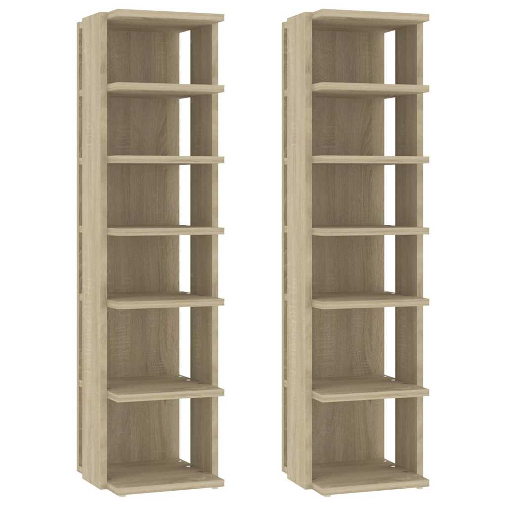 Vidaxl Шкафы для обуви, 2 шт., Дуб Сонома, 27,5X27X102 см