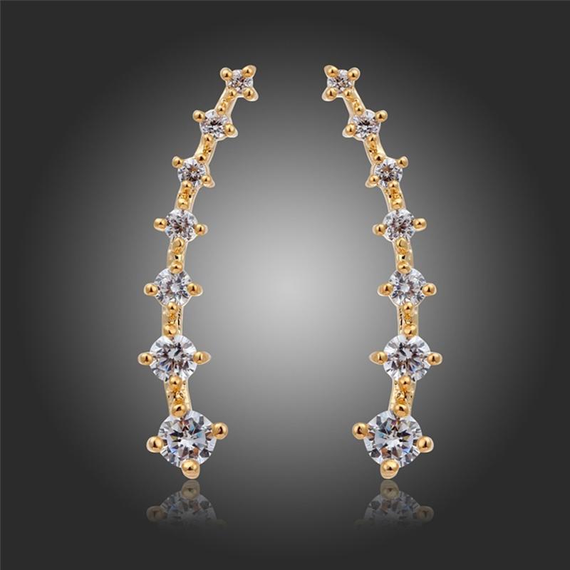 Серьги-гвоздики со звездами-метеорами, серьги-гвоздики с выложенными семью камнями CZ для женщин и девочек, ювелирные изделия Oorbellen Aretes Aros