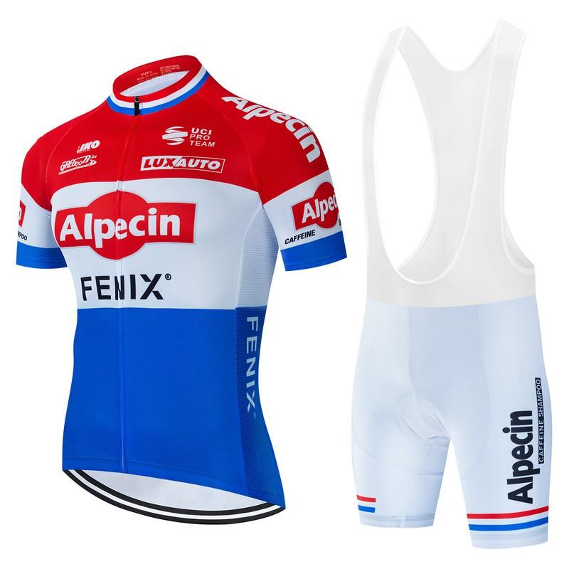 Alpecin Pro Cycling Jersey Men Short Sleeve Breathable Quick Dry Performance Bike Shirt