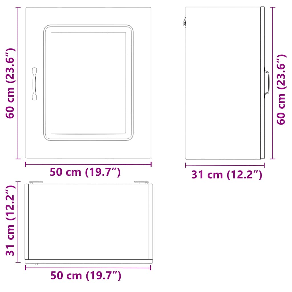 Kitchen Wall Cabinets 2 pcs Kalmar Concrete Grey Particleboard