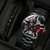 Fashionable Personalised Men's Watches Luminous Wheel Watches Business Watches Quartz Steel Watches,Men's Gifts