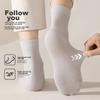 MiiOW 5 Pairs of Men's Socks, Summer Mid-Calf Socks, 100% Pure Cotton Socks, Iron-Printed Antibacterial Deodorant Socks in Box Packaging