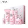 LAIKOU Sakura Kit Skin Care Sets Moisturizing and Reducing Fine Lines Cleansing Pore Product 5-Piece Korean Christmas Gift Set