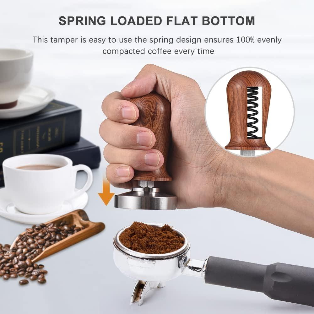Stainless Steel Base Espresso Tamper Set 51mm Diameter Barista Tamper Press Coffee Brewing Station