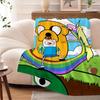 Fluffy Soft Blankets King Size A-Adventures Time Microfiber Bedding Warm Sofa Knee Fleece Camping Nap Flannel Double Bed Blanket