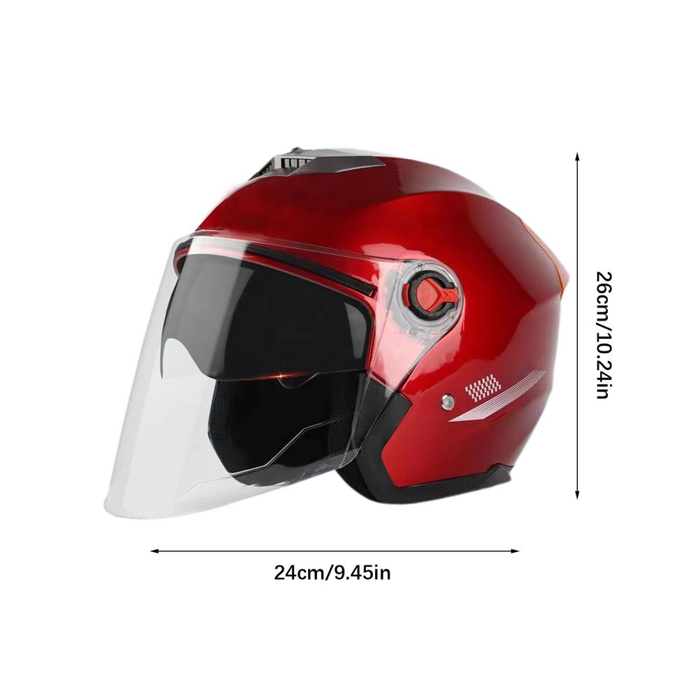 Мотоциклетные шлемы с двойными линзами, открытый шлем, мотоциклетное велосипедное снаряжение, аксессуары для мотоциклов для мужчин и женщин