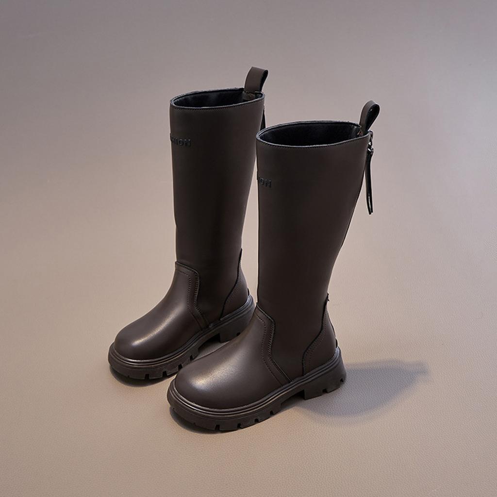 Детские ботинки, Одинарные ботинки, Высокие ремешки, Ботинки на боковой молнии