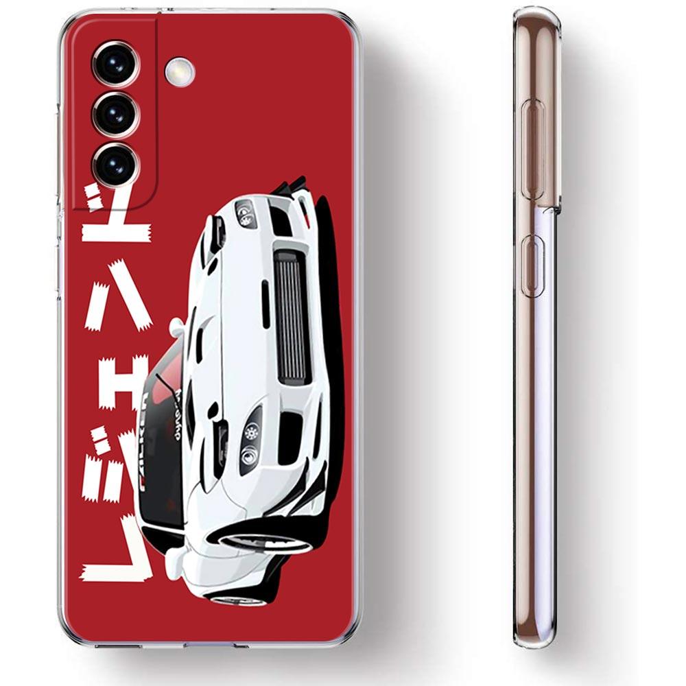 Чехол для телефона JDM Tokyo Drift Sports Car для Samsung Galaxy S22 5G S20 Ultra S21 FE 5G S10E S9 S8 S10 Plus Note 20 10, прозрачный чехол