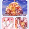 Street View Cherry Blossom Treehouse Building Block Kit DIY Cherry Tree House Model Building Sets With String Lights For Kids Gifts