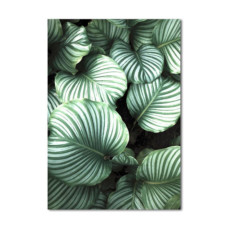 Скандинавские тропические растения, цветы, скандинавский постер, настенный художественный принт, зеленые листья, холст, картина для украшения гостиной, картина