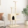 VidaXL Cat Tree with Sisal Scratching Posts Cream 145 Cm 172094
