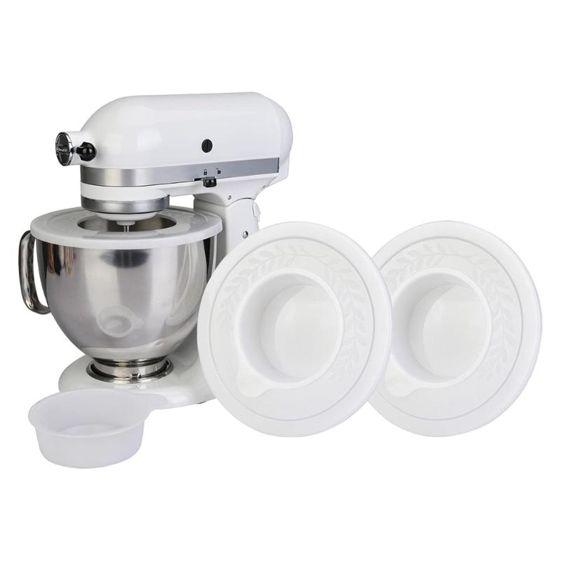 2PCS Mixing Bowl Covers Dustproof Design Reduces Ingredient Splatter Keeps Counter Clean During Baking Prep for 4.5-5QT