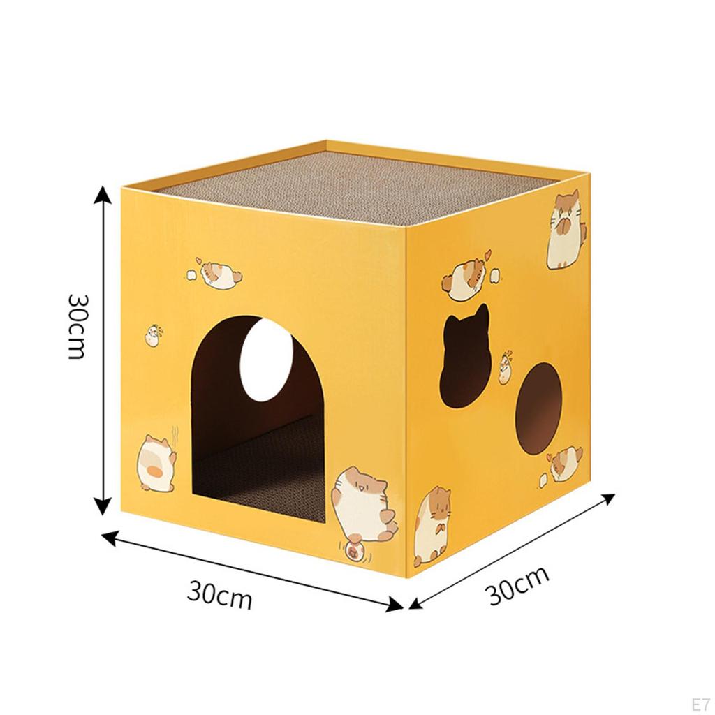 Cat Box Cats Bed, Corrugated Cardboard House, House Scratching Board for